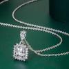 BELLA BOX Square Zircon Pendant Necklace Multiple Colour Fashion Wedding Engagement Jewelry