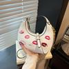 Shoulder Fashion Crossbody Bag With Cherry Print And Chain Design For Daily