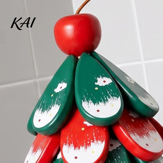 Wooden Trivets for Hot Pots Christmas Tree Trivets, Durable Pine Wood Potholders with Storage Stand, Insulated Serving Tray Heat Resistant Foldable