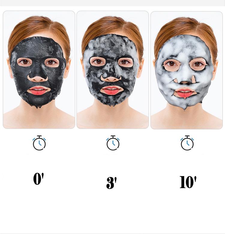 Black Sea Salt Purifying Bubble Mask Gentle Cleansing Whitening Nourishing Facia Mask Moisturizing Black Mask