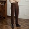 Retro Corduroy High-Waisted Suit Pants: Versatile Japanese Drape for Autumn and Spring