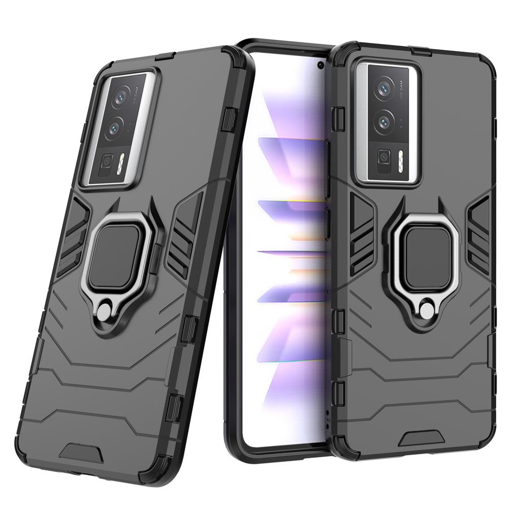 For Xiaomi Poco F5 Pro 5G/Redmi K60 Pro 5G/K60 5G Cell Phone Case Ring Holder Kickstand Shockproof Phone Cover