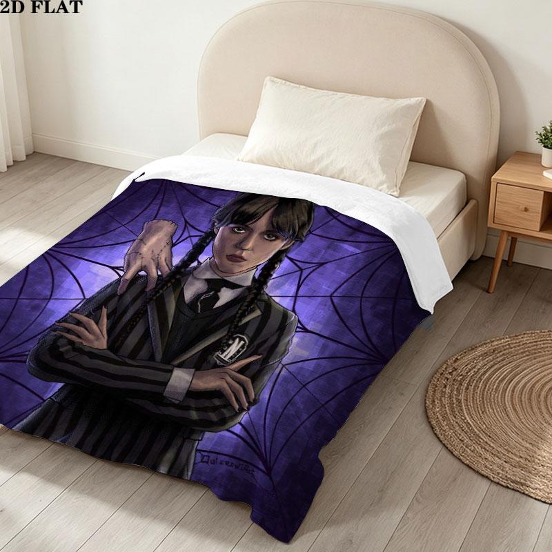 Custom Wednesday Blanket, High quality Comfortable for All Seasons, Home Decor, Warmth and Comfort