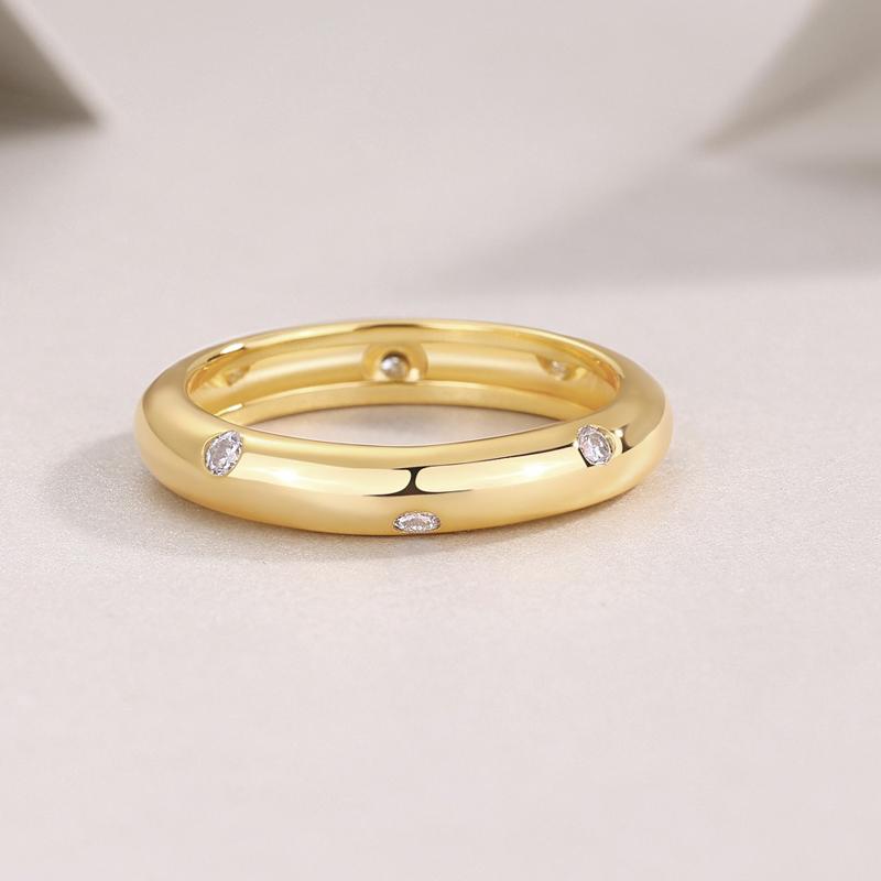 Nabest Gold Plated CopperEngagement Wedding Rings GRA Certificate VVS D Color Moissanite Women Lab Diamond Ring