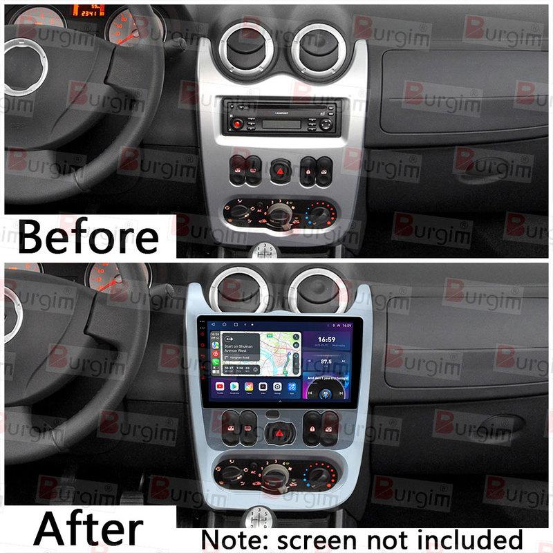 Car Radio Frame For Renault Logan Sandero Lada Largus Lergus Dacia Duster 9 inch Stereo Panel Harness Wire Power Cable Canbus