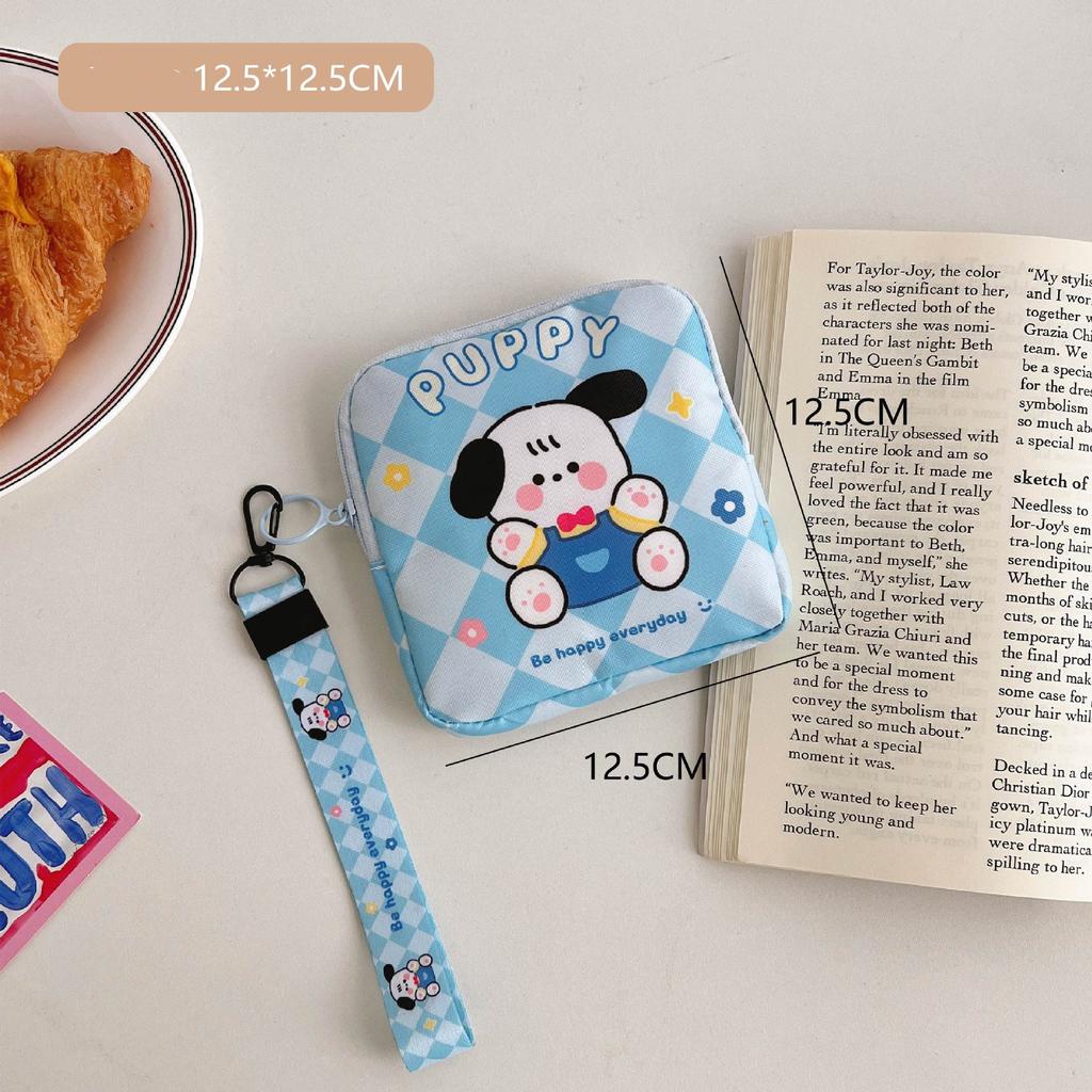 Женская портативная гигиеническая сумка для хранения тампонов, хлопковая дорожная сумка для хранения косметики, литературный кошелек на молнии для хранения мелочей