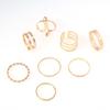 8Pcs/Set Finger Ring Elegant Vintage Retro Creative Multi Style Jewelry Ring for Women