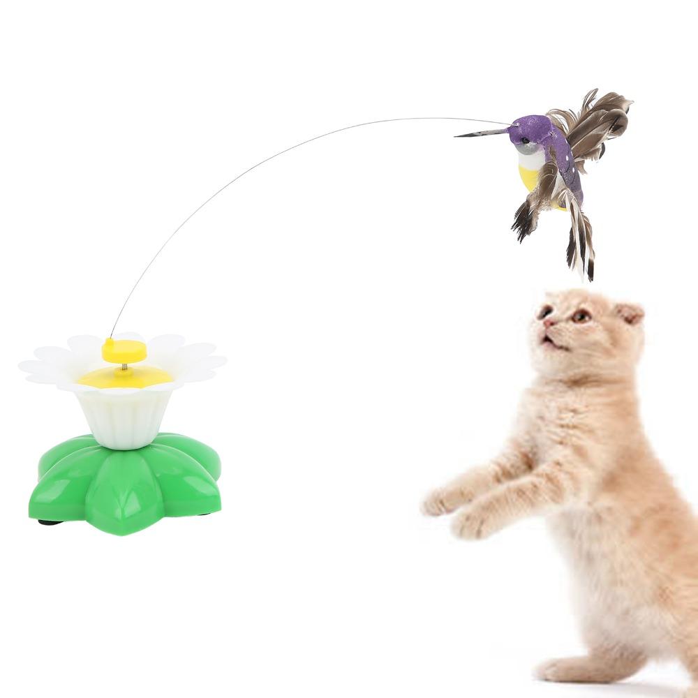 Electric Flying Movement Flying Bird Butterfly Cat Toy Lifelike Cat Toy for Indoor Cats