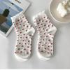 Breathable Ankle Socks Fruits Flower Prints Casual Socks Sweat Absorption Tube Socks