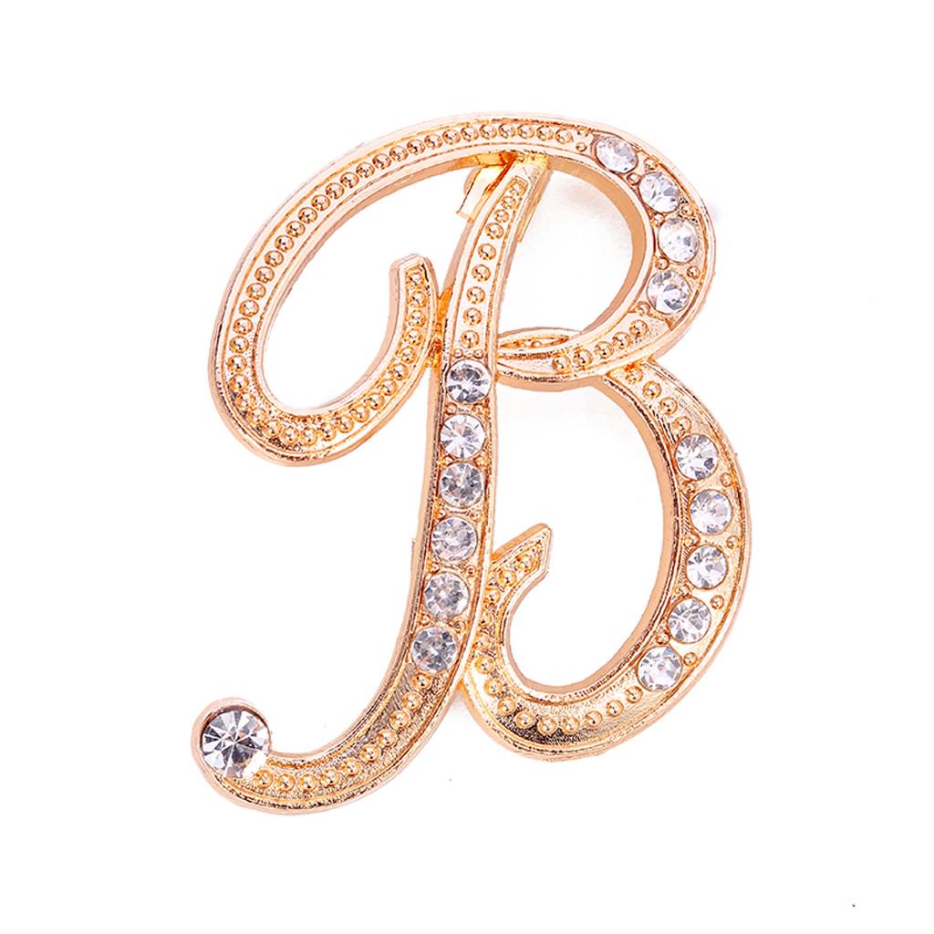 1шт кристалл 26 английских букв брошь булавка пара мемориальные украшения любовь подарки