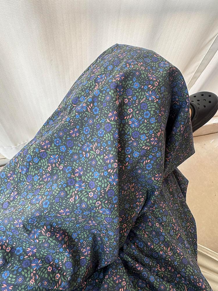 Retro design niche floral pajama pants women's summer new large size loose and comfortable home walking pants can be worn outside