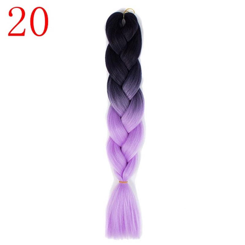 Синтетические плетеные волосы Ombre, 88 цветов, доступные наращивания волос крючком, прически с большой косой