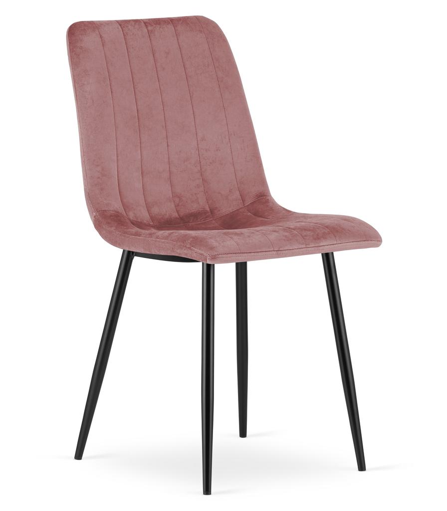 Lava Chair - Pink Velvet / Black Legs X 4