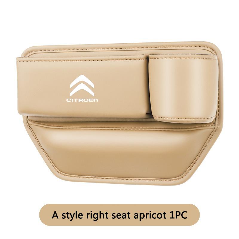 AAMZ1 New Leather Car Seat Gap Storage Box Water Cup Phone Brace for Citroen C4 C3-XR C5 Aircross C6 C-quatre Picasso C-Elysee C4L C3L