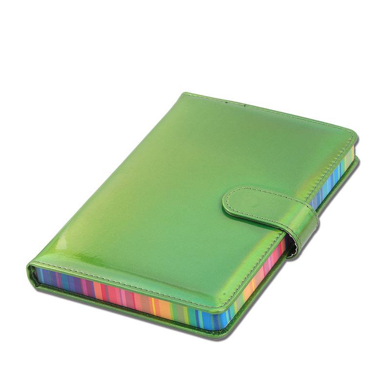 Laser Symphony Leather Notebook Buckle Color Edge Notepad Thickened