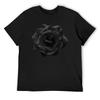 Single Large High Resolution Black Rose. T-Shirt Plus Size Clothes Graphic T Shirts T-shirt Men
