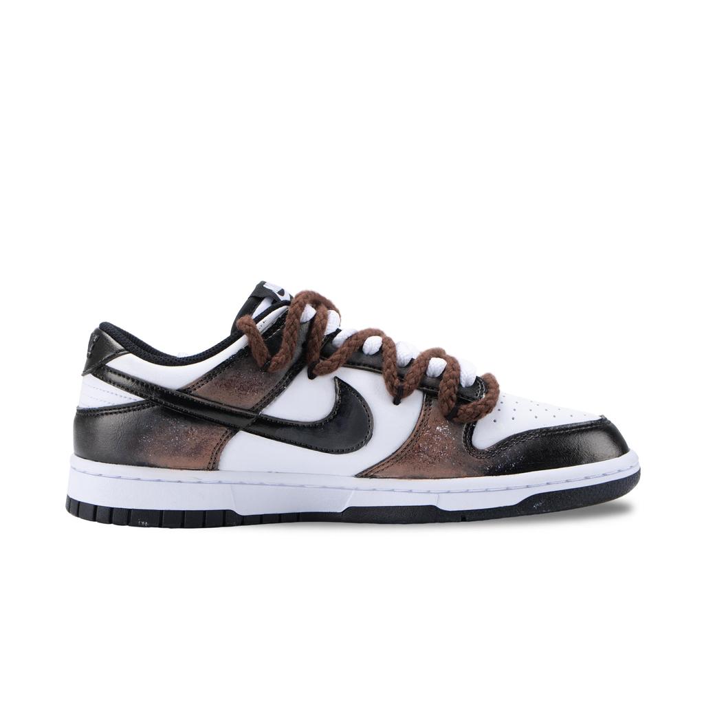 Nike Кроссовки Dunk Fiery Knight Кожаные Устойчивые к истиранию Низкие Скейтбордические Мужские Черно-белые HF5441-100(Команда626-)