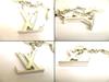 Authentic LOUIS VUITTON White Silver Bag Charm Key Holder Sac Fleures Du Epi #9731  Refurbished