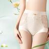 Женское Нижнее Белье с Высокой Талией Женские Сексуальные Кружевные Ледяные Шелковые Трусы Полное Покрытие Дышащие Мягкие Эластичные Слипы