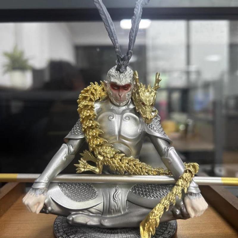 Латунная статуэтка дракона на удачу - китайская статуэтка лунга для фэн-шуй, декора дома и офиса | Идеально подходит для