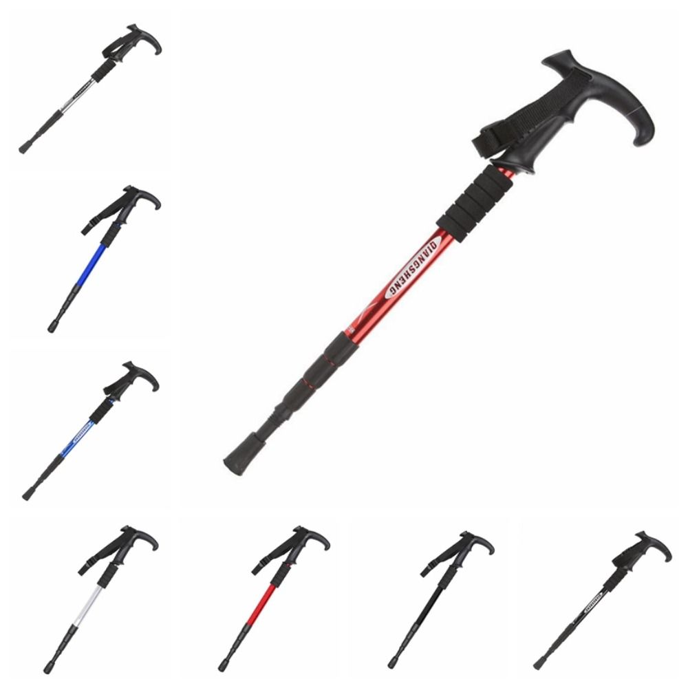 Нескользящая трость для ходьбы Складные костыли Инструменты для скалолазания Трекинговые палки Ежедневные задачи