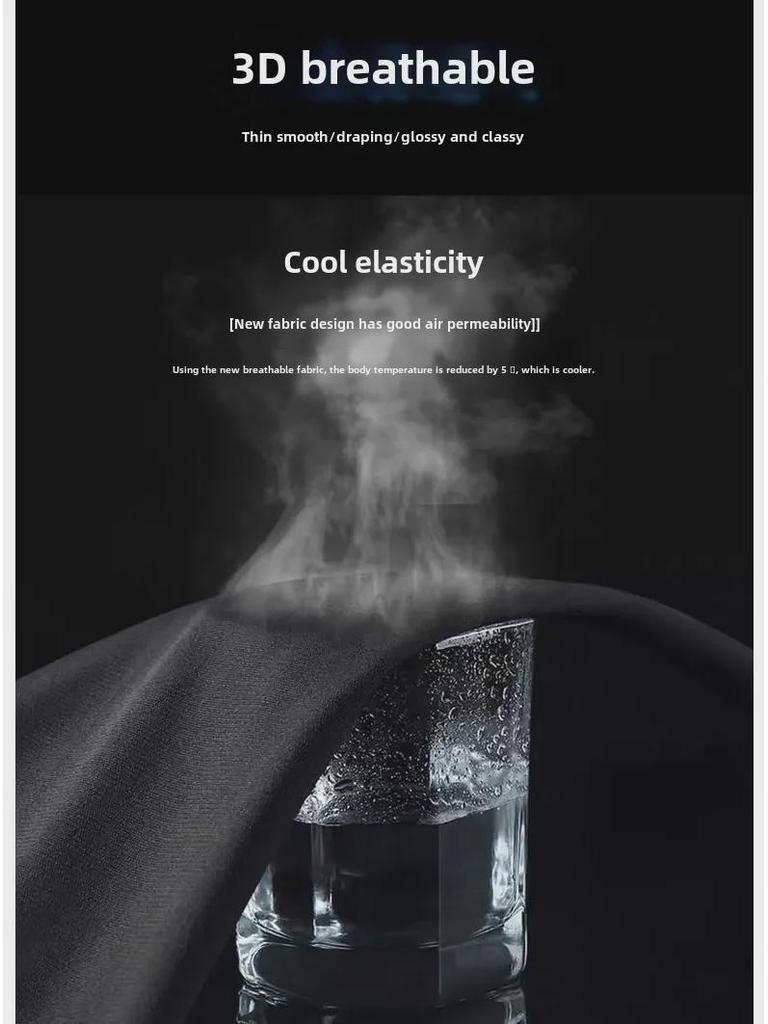 Мужской спортивный костюм из двух частей Ice Silk Mesh большого размера - футболка и шорты