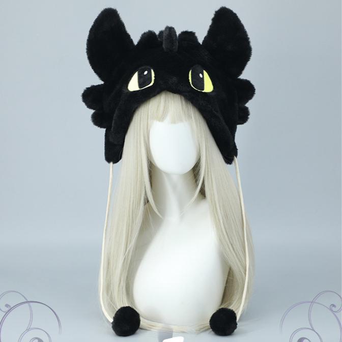 Милая вязаная шапка с мультяшным драконьим ушком, модная парная вязаная шапка, осенне-зимняя теплая удобная шапка