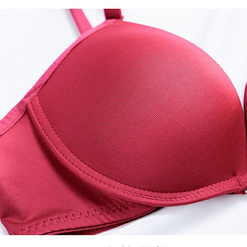 Front Underwear Seamless Womens Sexy Buckle Beautiful Back Bra Without Steel Ring Solid Color Simple Casual Style