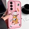 Чехол с рисунком оленя для Samsung S24 S23 S22 Ultra S21 Plus S20 FE A55 A35 A54 A53 A52 A34 A15 A14, противоударный мягкий чехол для телефона со снеговиком