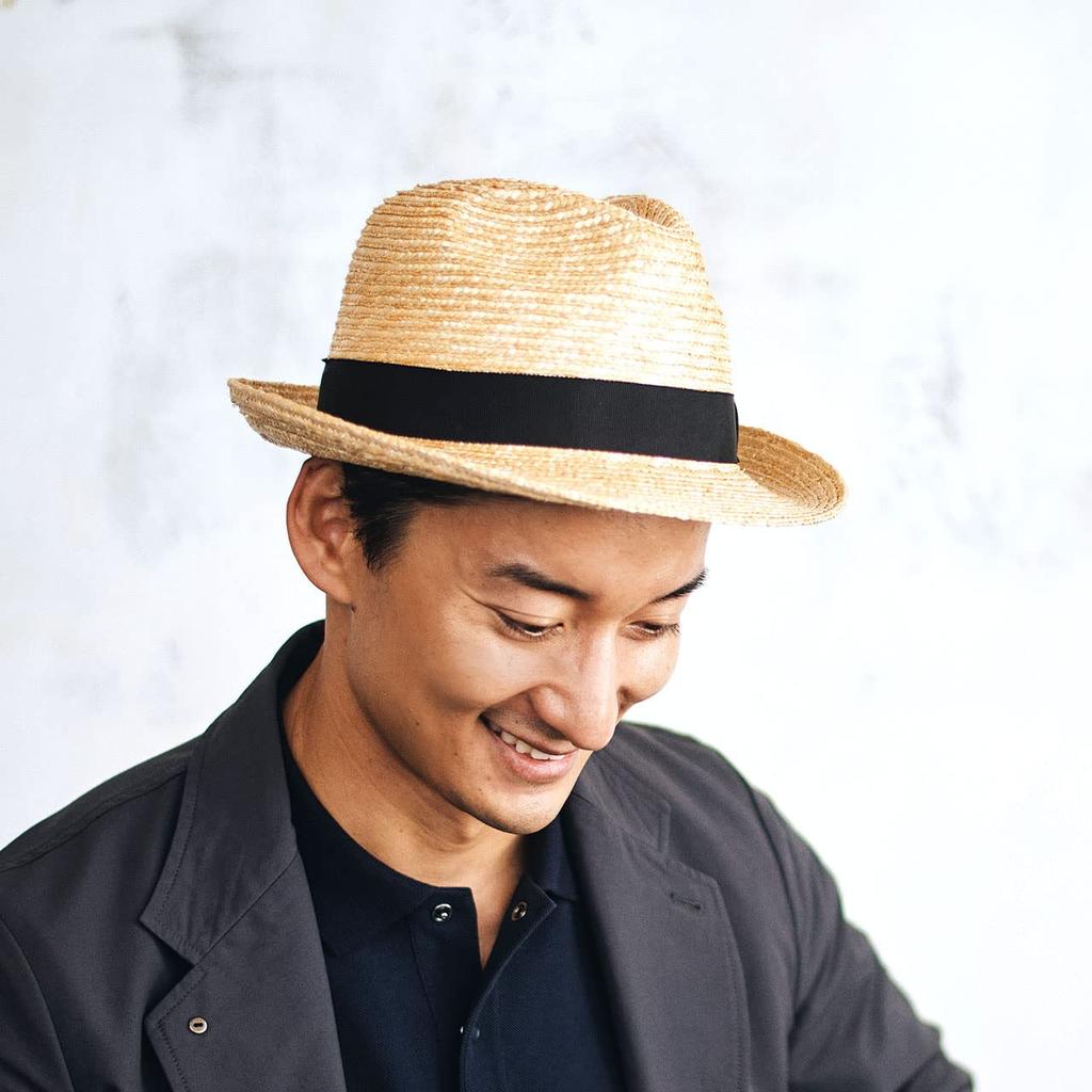 Соломенная толстая шляпа в стиле Борсалино из ячменя Dino Шляпа для защиты от ультрафиолетового излучения День Популярная Сделано в (Шляпа Танака) (Дино) (Соломенные человечки, Солома, Защита, Защита,