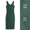 2025 Korean Style A-Line Sleeveless Summer Dress - Spaghetti Strap Mid-Length Women's Clothing