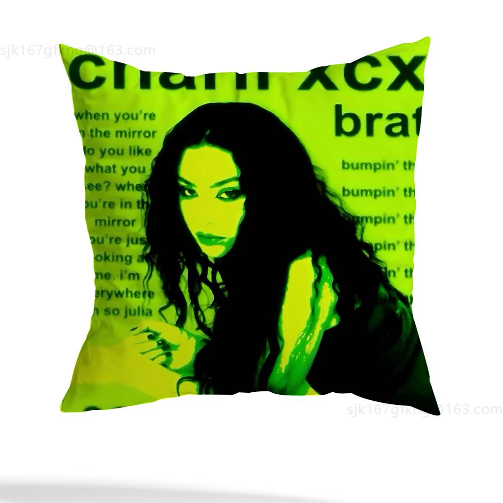 Наволочка в повседневном стиле с изображением певицы Charli Xcx, подходит для домашнего декора (исключая наполнитель)