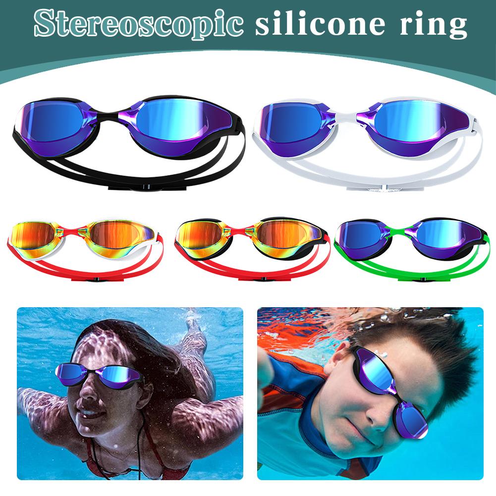 Professional Swim Glasses Adjustable Swim Pool Eyewear UV Protection Wide View Swim Goggles No Leaking for Women Men