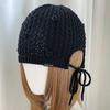 Hollowed Out Knitted Hat Casual Sun Visor Breathable Beret Cap  for Women