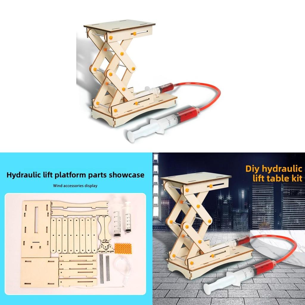 Деревянный гидравлический подъемник для детей, научный DIY-набор с обучающей физической игрушкой для детей