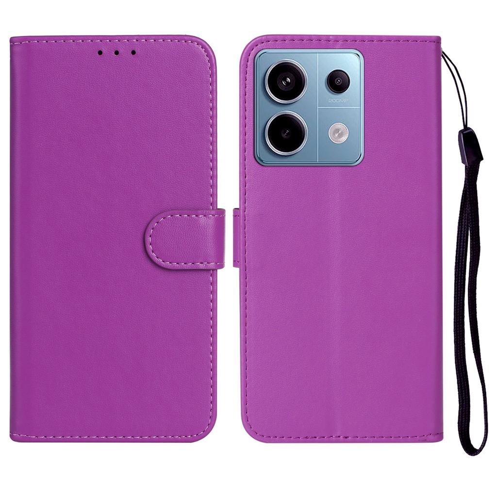 Чехол-книжка из искусственной кожи для Xiaomi Redmi Note 13 5G, однотонный