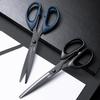 Deli Rustproof Black Blade Large Scissors, Stainless Steel Safety Scissors for Office and Household Paper Cutting