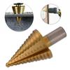 Step Drill Bit Tool Coated Cone Drill Gold High Speed Steel Cutter