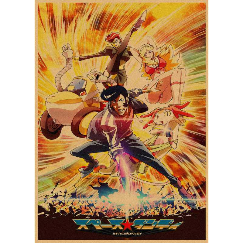Ретро-постер аниме Space Dandy - Бесплатная доставка