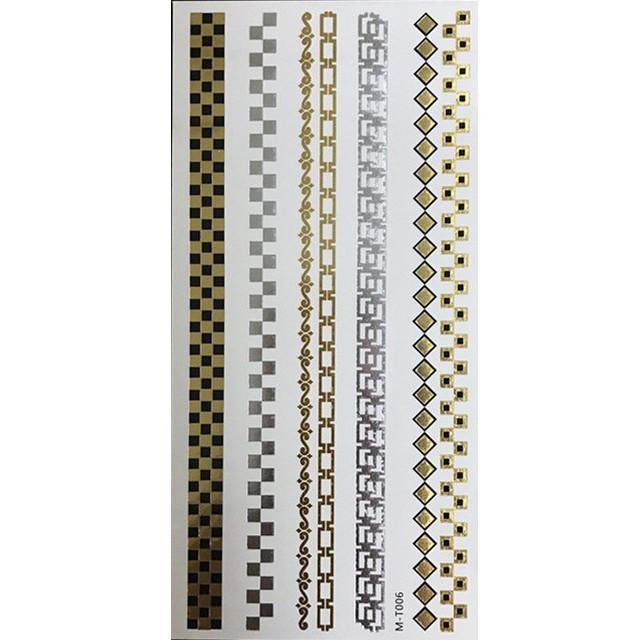 Metallic Gold Butterfly Tattoo Silver Waterproof Temporary Tattoos Stickers On The Body Women Men Boho Resort Style