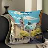 Ретро Городское Здание Америка Белый Дом Декоративный Эстетика Комнаты Чехол Домашний Декор Спальня Диван-Кровать Диван Подушка Чехол 45x45