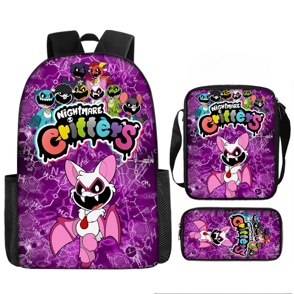 Poppy Playtime Глава 4 Кошмарные существа Детский рюкзак Оксфорд Легкий школьный рюкзак с мягкими лямками для учеников начальной школы