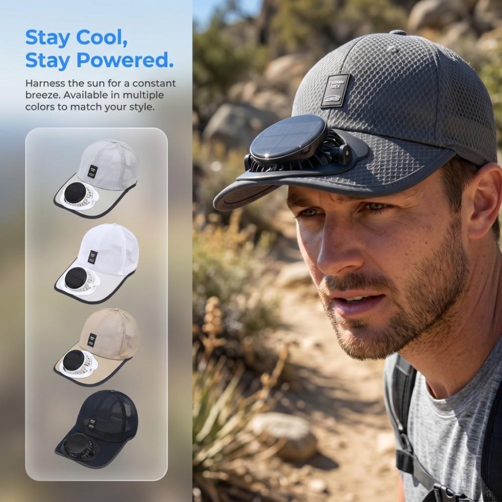 UV Protection Baseball Cap with Fan Sun Protection Breathable Mesh Sun Hat  Outdoor Travel