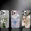 Чехол для телефона с цветами лилии для iPhone 16 15 14 13 12 11 Pro Max X XR XSMAX 8 7 Plus Матовый противоударный задний чехол