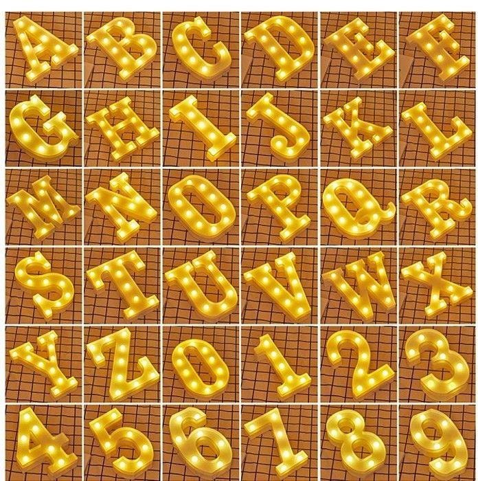 Lettre LED - JANDEI - R - 22 cm - Lumière blanche chaude - Fonctionnement sur piles