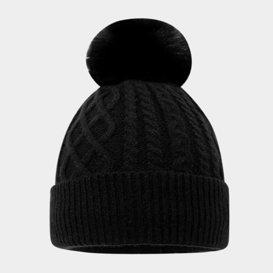 Набор из 3 предметов: женская шапка, шарф, перчатки, украшенный плюшевым помпоном, шапка без полей, длинный шарф, набор перчаток для сенсорного экрана, зимние аксессуары