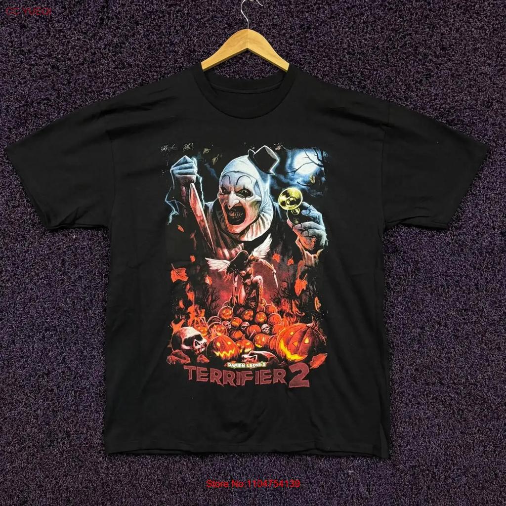 Damien Leons Terrifier T shirt size extra large vintage Washed homme Breathable Slightly fashion Top For Everyday Wear Stylish