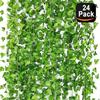 24 Strands 86 FT Artificial Lvy Leaf Vine Garland Fake Foliage Hanging Plants
