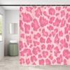 Милая серая шторка для душа с леопардовым принтом, современная простая домашняя занавеска для ванны и ванной комнаты, моющаяся прочная полиэстеровая ткань