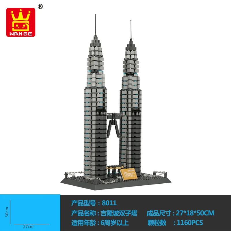 City World Famous Architecture Model Building Blocks Creative Eiffel Tower Taj Maha Villa House Bricks Toy for Children Adult